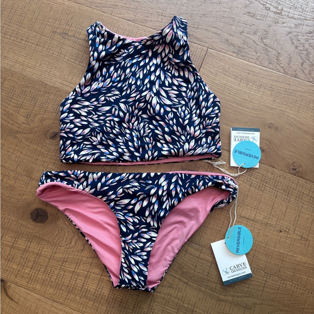 Carve Designs NEW Swim Bikini - reversible sanitas reversible top and bottom